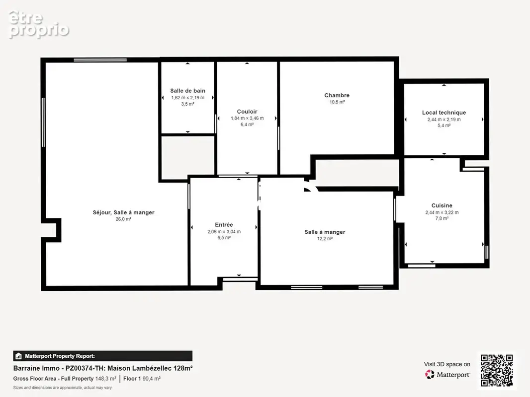 Barraine immo a vendre maison charmante 128m² sous sol complet lambezellec ref pz00374-th - photo 14