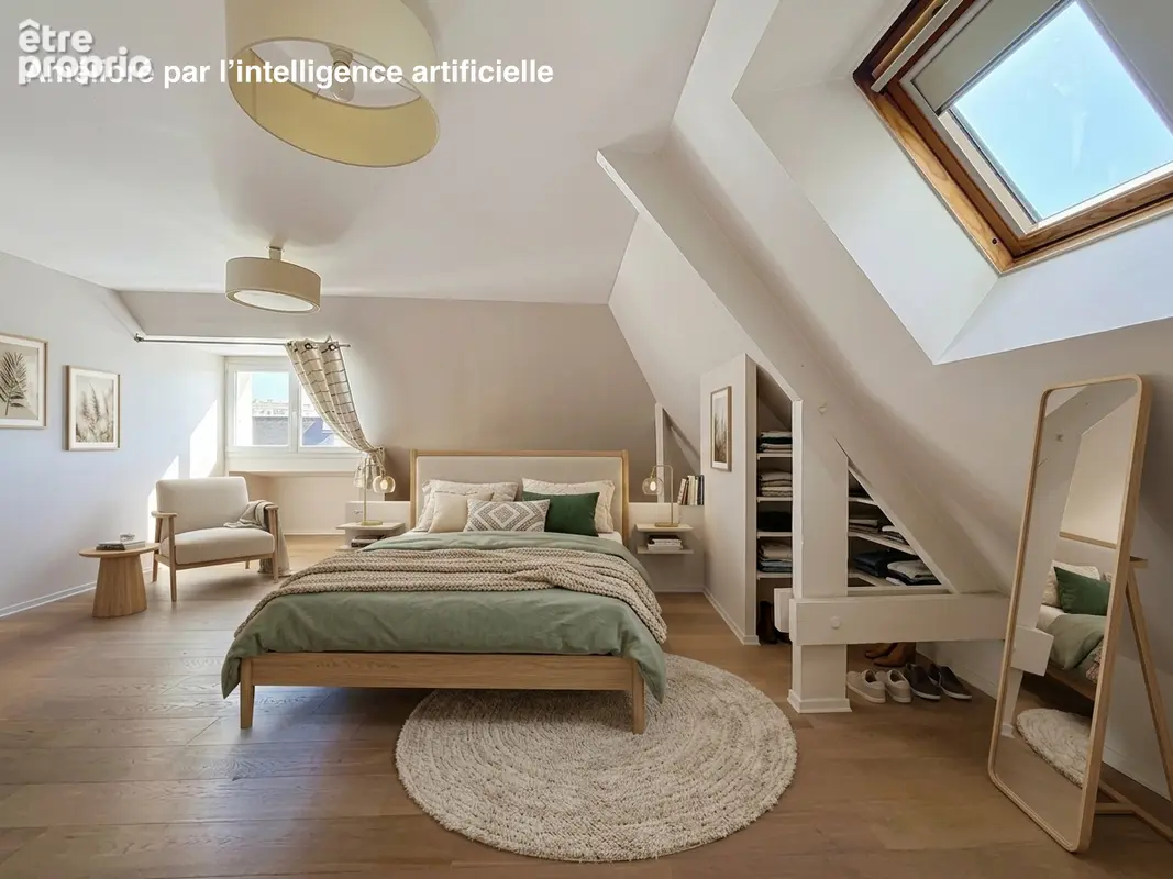 Quartier Jeanne d'Arc - Appartement Rennes 5 pièces 130 m2 - Duplex - 4 chambres - Dernier étage - Garage - jardin partagé - photo 8