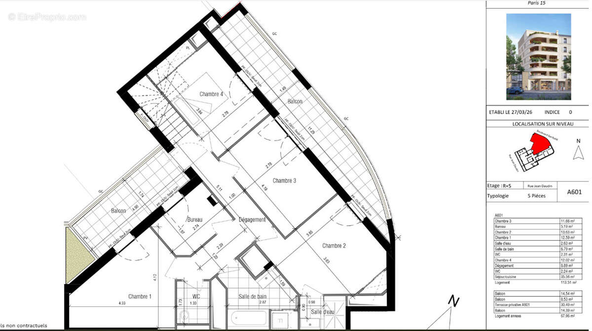 Appartement à PARIS-15E