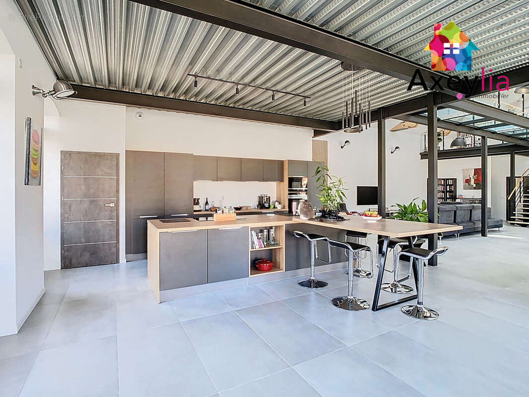 A vendre- roanne bord de loire - maison de ville type loft avec terrain et piscine - photo 13