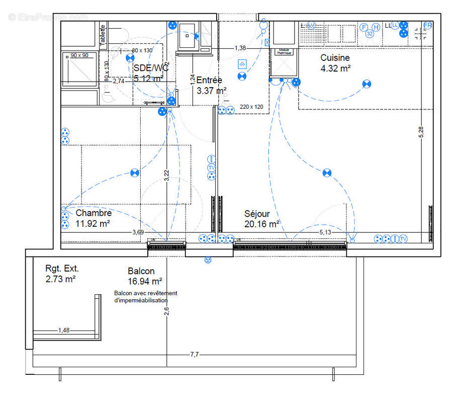 Appartement 2 pièces 45m2 avec parking - photo 9