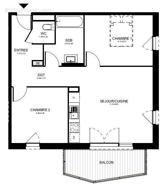 Appartement à VILLENAVE-D&#039;ORNON