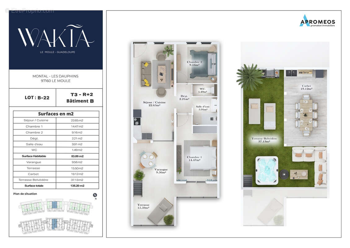 Appartement à LE MOULE