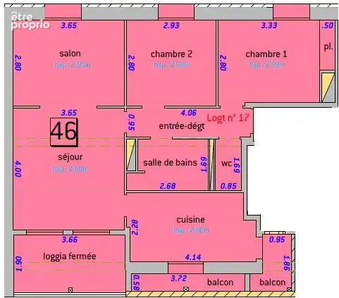 Appartement T4 68m² - Chantilly - 1850.1.2.17 - photo 10