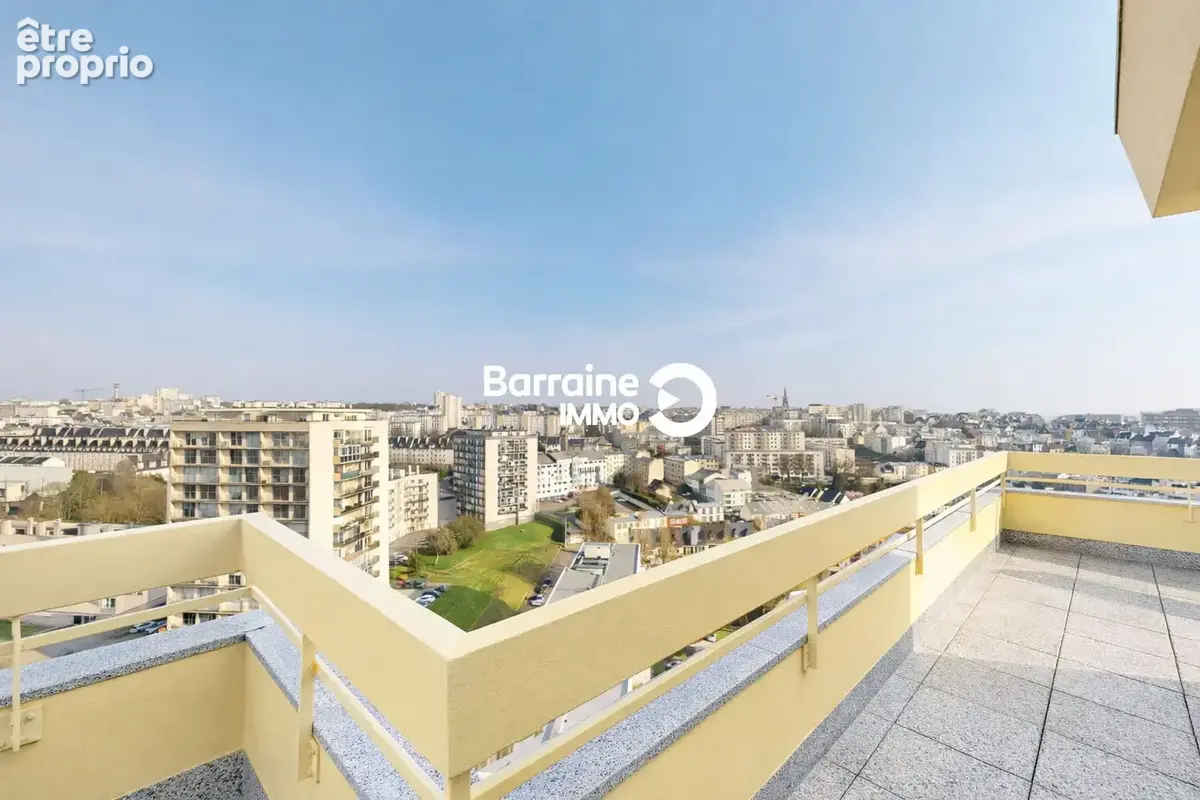 A vendre brest kerinou appartement duplex t6 4 chambres dernier etage ascenseur parking  garage terrasse de 40m² vue panoramique - photo 3