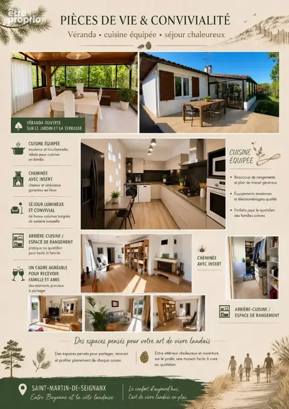 Maison T4 , 122m² de plain-pied avec jardin arboré entre le BAB et les plages Landaises - photo 3