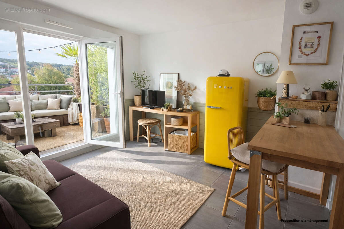 Espace lumineux avec terrasse et déco rétro - Appartement à ANGLET