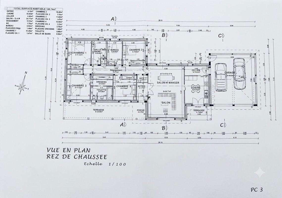Maison familiale  plain pied 5 chambres - photo 11
