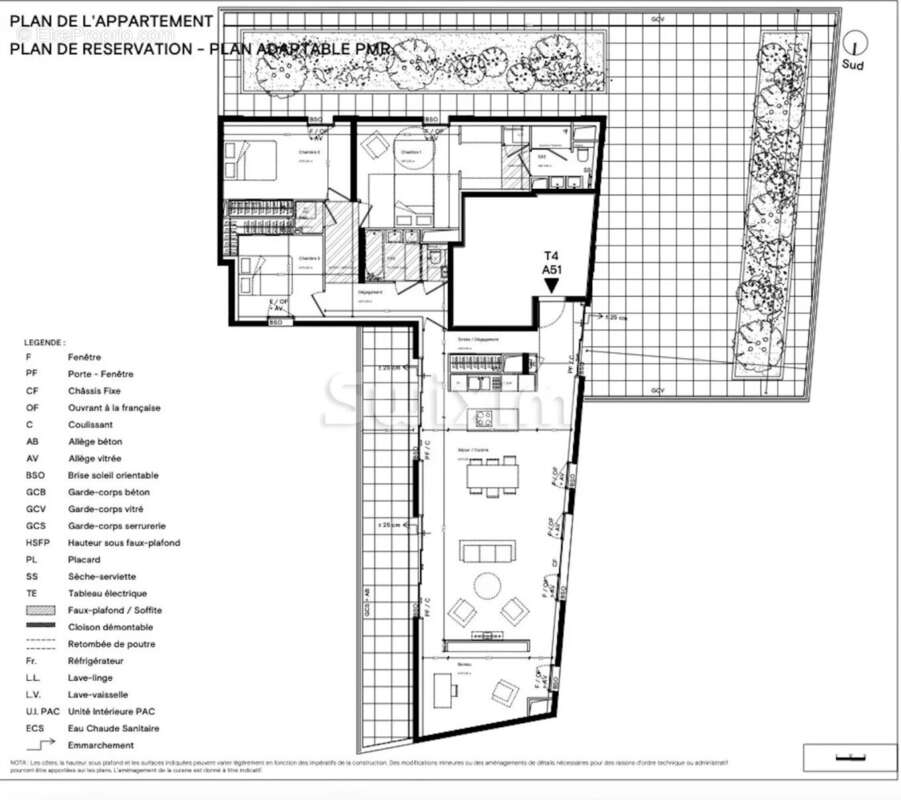 Appartement  t4 - terrasse  183 m2 - photo 10