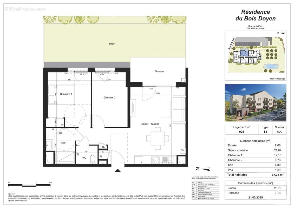 Appartement à MONTCHANIN