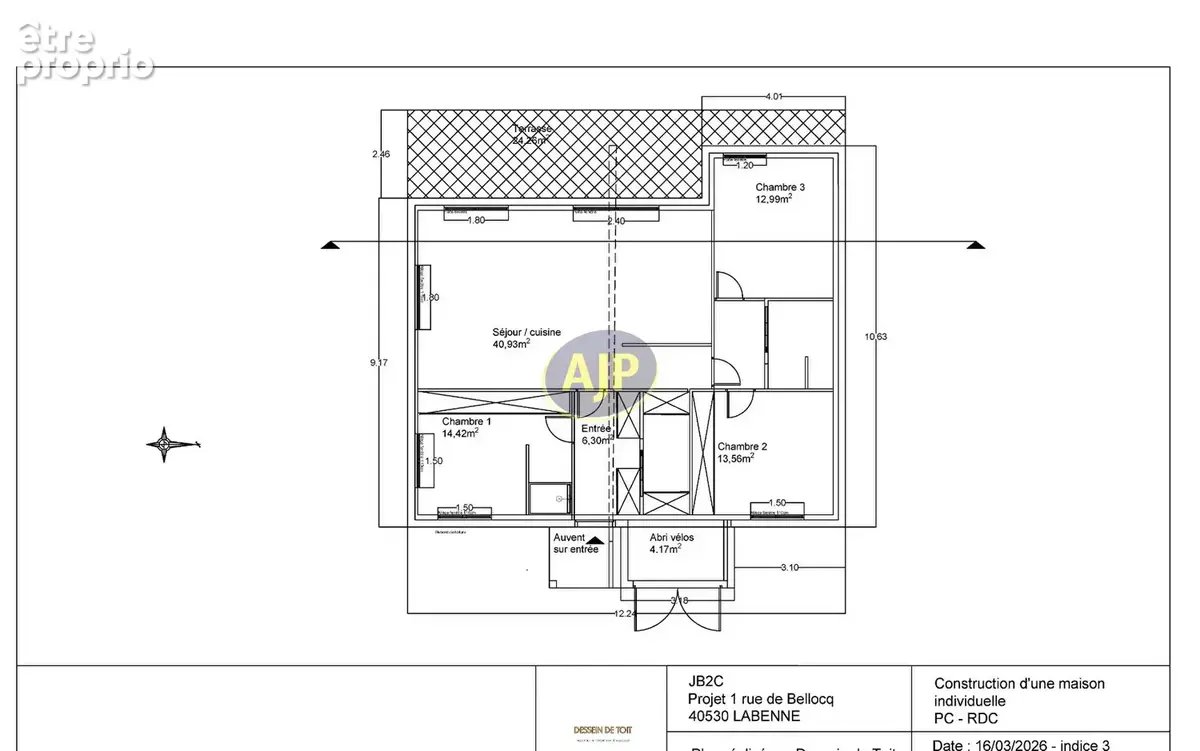 LABENNE BOURG - Terrain constructible à vendre avec permis de construire - photo 4
