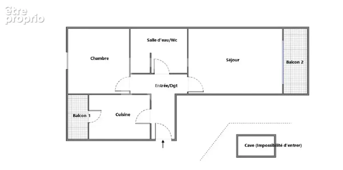 Apt T2 balcons avec 1 chambre, une cave, un parking sécurisé - photo 9