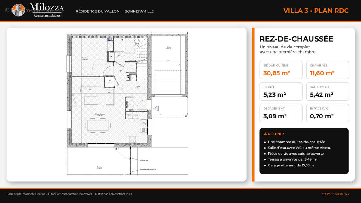 Bonnefamille - Maison neuve T5 de 112,57 m² - parcelle 456,34 m² - photo 4