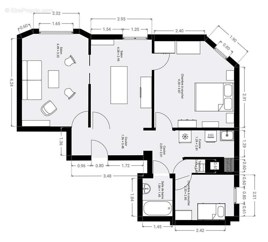 Appartement à PARIS-13E