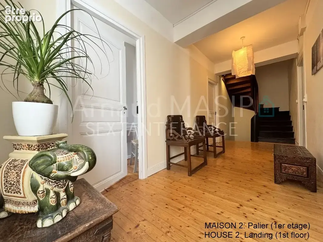Imposant ensemble immobilier, 2 maisons attenantes, 8 chambres, grand jardin, piscine hors sol - photo 8