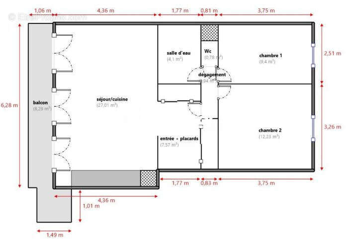 Appartement à MARSEILLE-3E