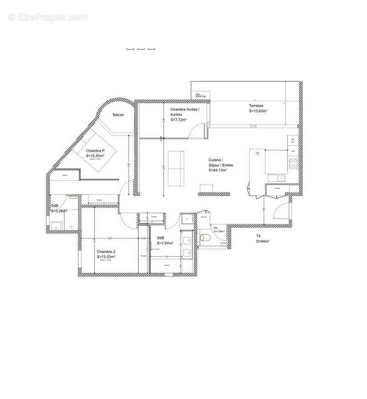Appartement 4 pièces, Tassigny Cannes - photo 10