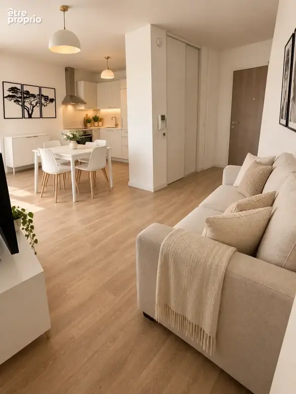 Appartement T1 bis de 36 m2 avec espace nuit de 8,56 m2 et balcon   Lanester centre-ville - photo 4
