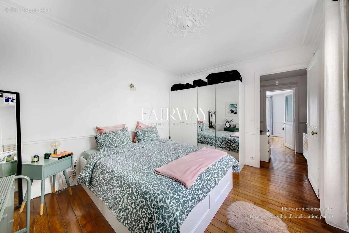 Appartement 3 pièces 55,53 m² à vendre rue Brochant Paris 17e, calme sur cour, 2 chambres - photo 7