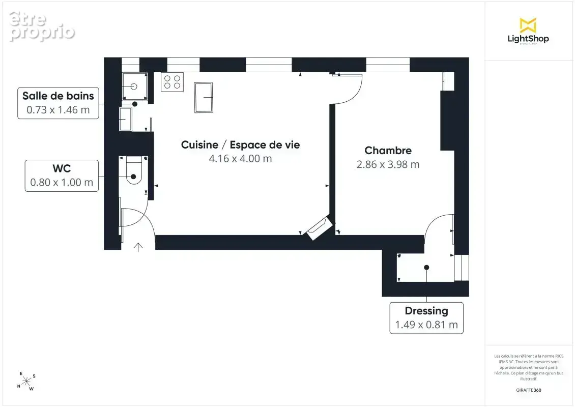 Superbe 2 pièces baigné de lumière (32 m²) - Calme sur cour - Rue de Neuilly, Clichy - photo 3