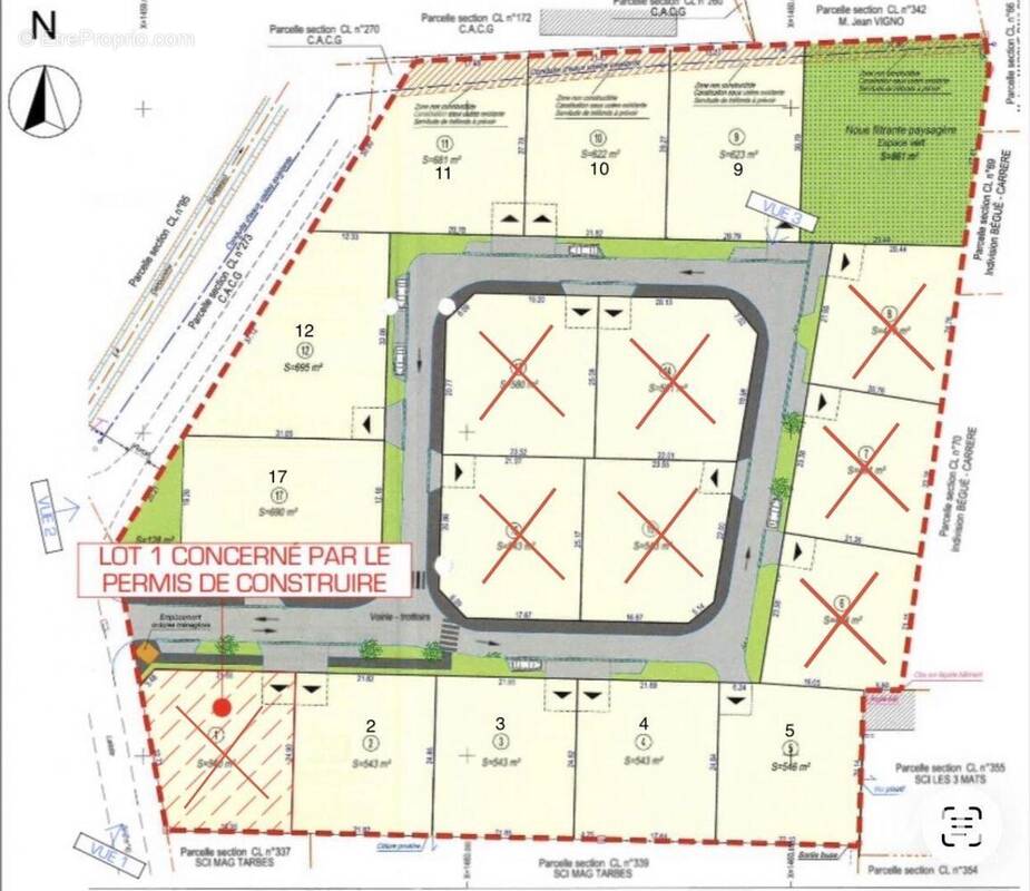 Photo 1 - Terrain à TARBES