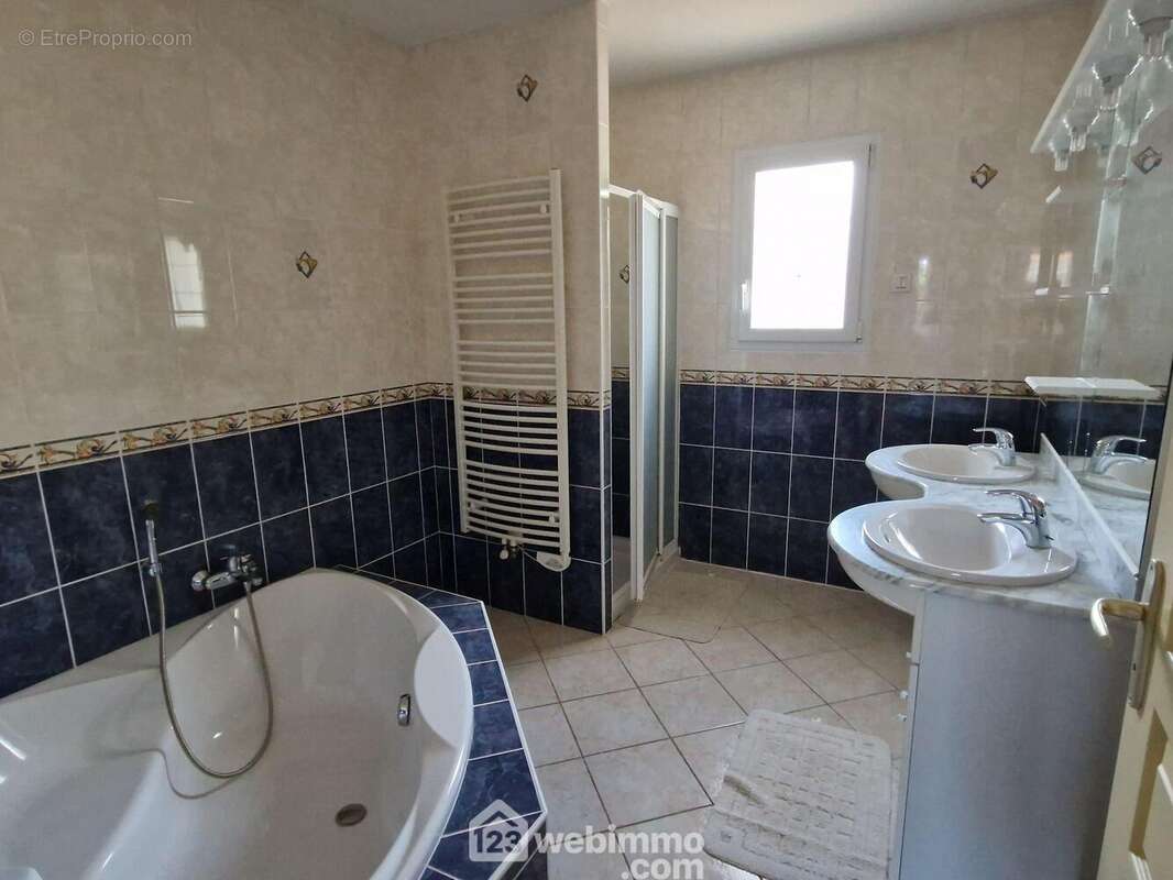 Pièce d'eau avec douche et baignoire - Maison à LA ROCHE-SUR-YON
