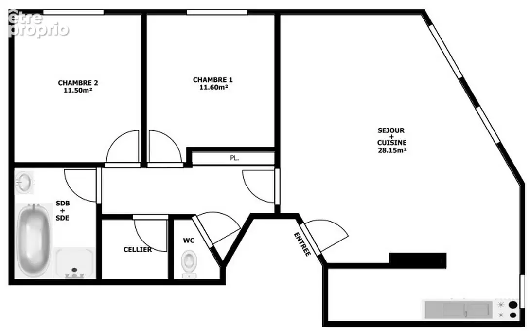Clichy - 3 pieces - 499 000 fai - photo 5