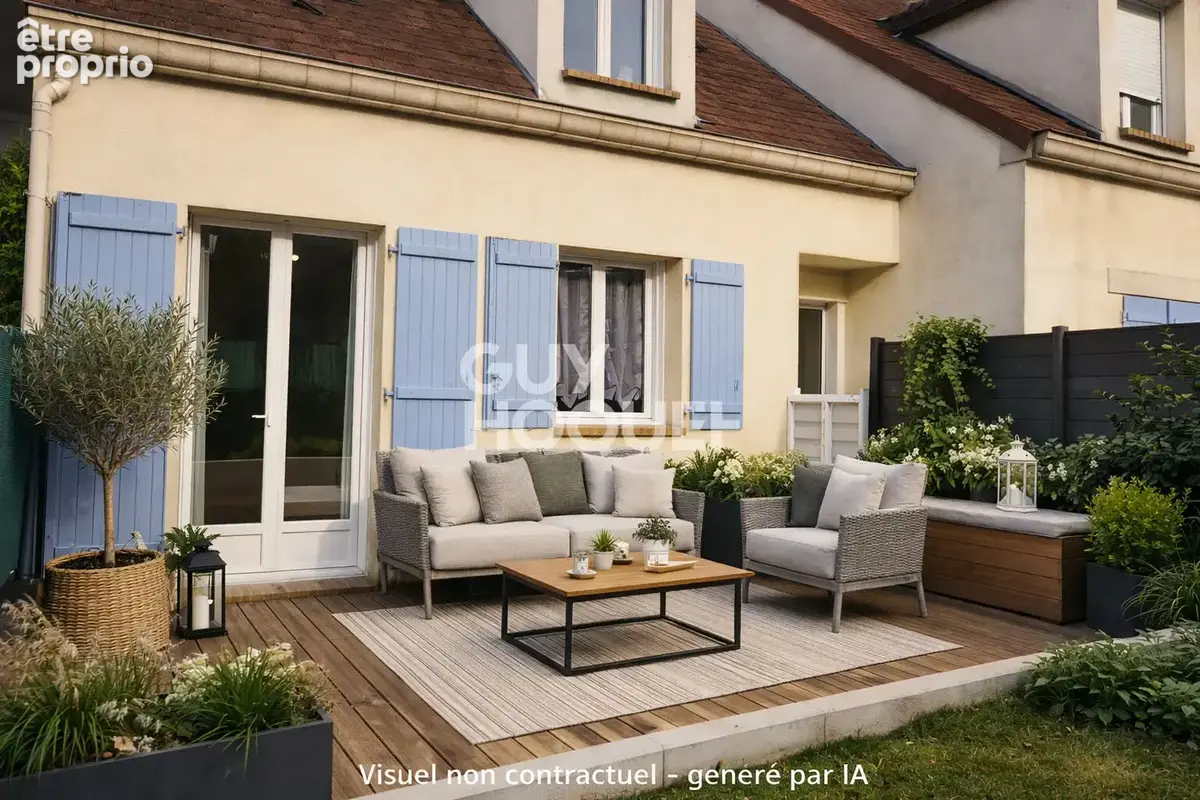 MEZIERES SUR SEINE - Investissement locatif - T2 duplex loué - Jardin SUD ?-2 parkings - RER E à pied - photo 2