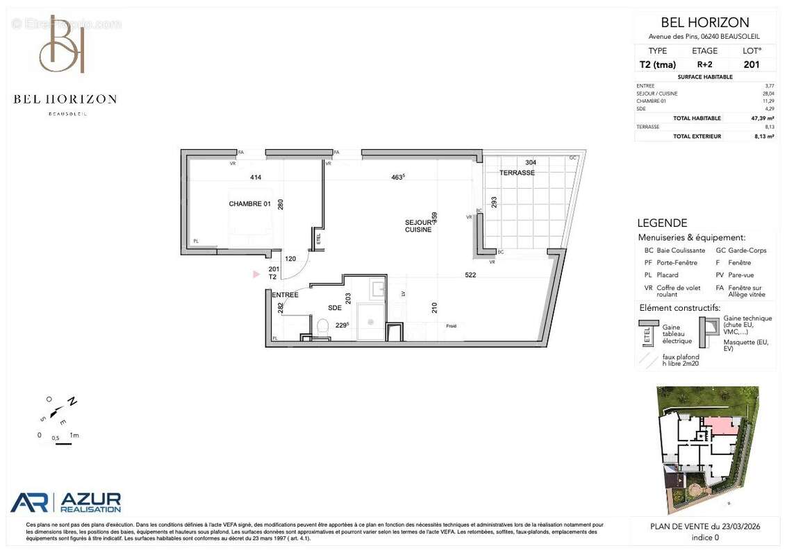 Appartement à BEAUSOLEIL