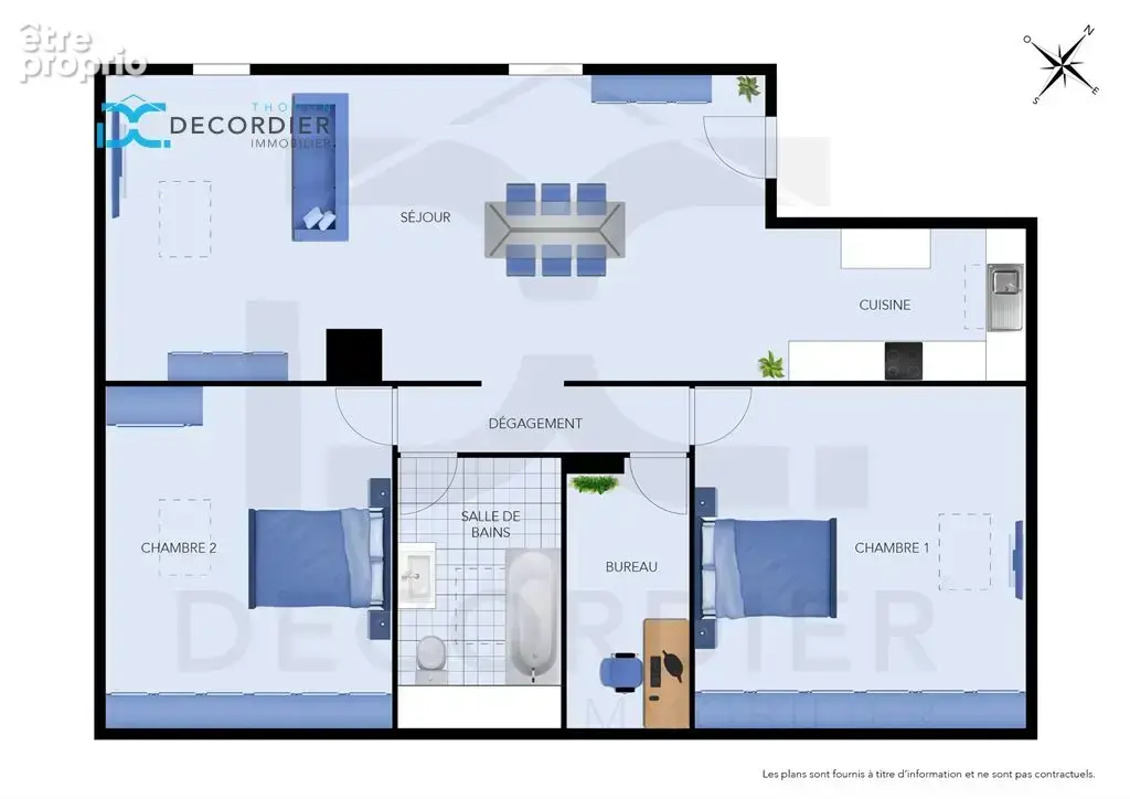 Thonon-les-bains appartement t3 bis 77m² et 91m2 au sol - photo 2