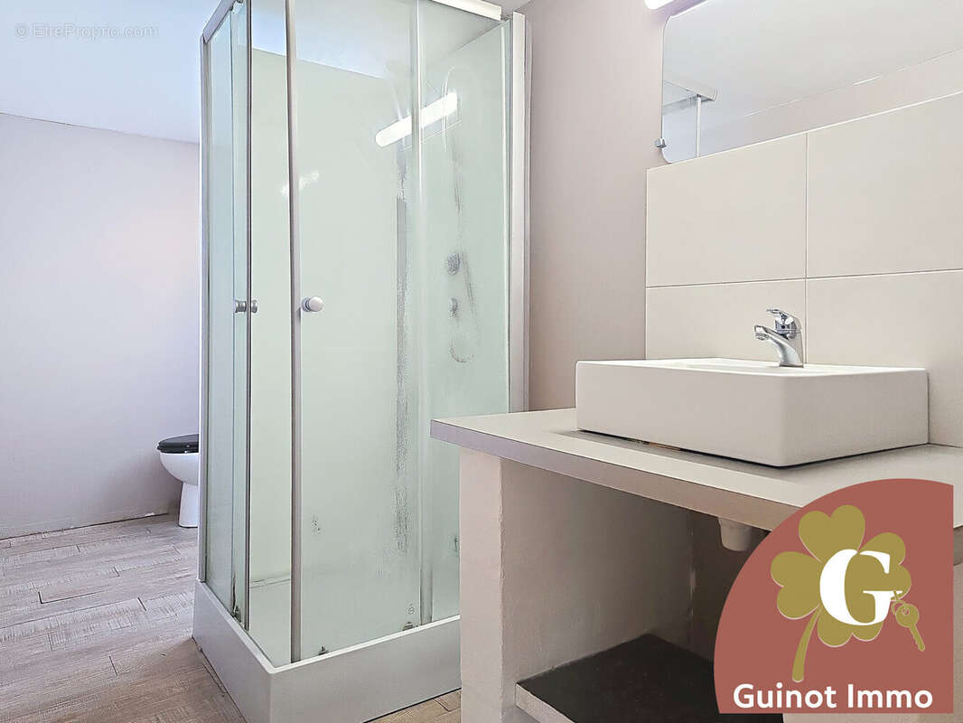 Salle de douche avec WC - Maison à LA FRENAYE