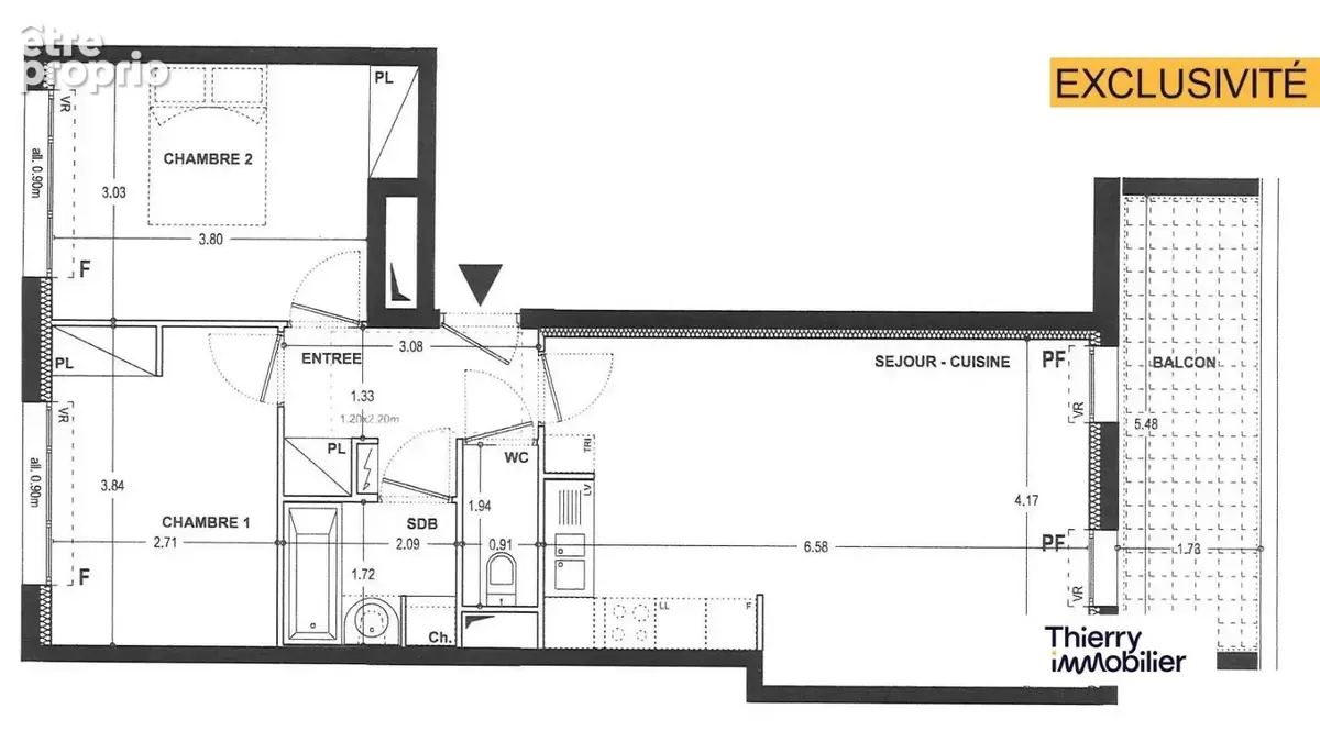 Doulon/Chênaie - T3 récent avec terrasse, vue dégagée et parking - photo 13