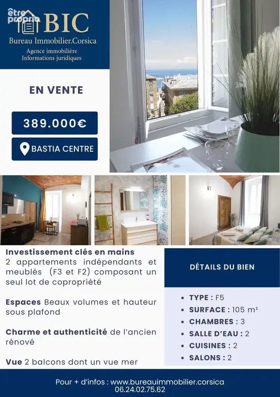 2 appartements F3 et F2 Bastia centre ville - photo 17