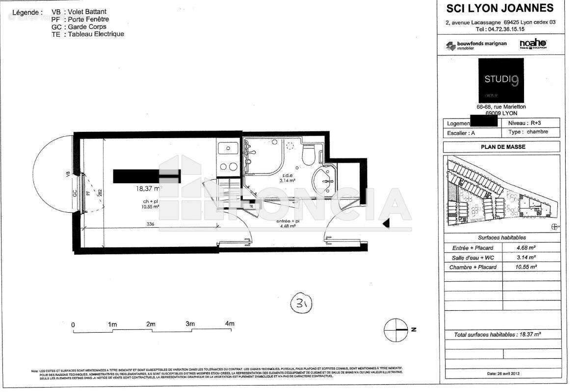 Vente - Appartement en résidence services - Studio - 18,37 m² - - photo 2