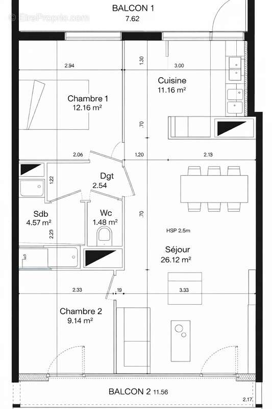 Appartement à L'ILE-SAINT-DENIS