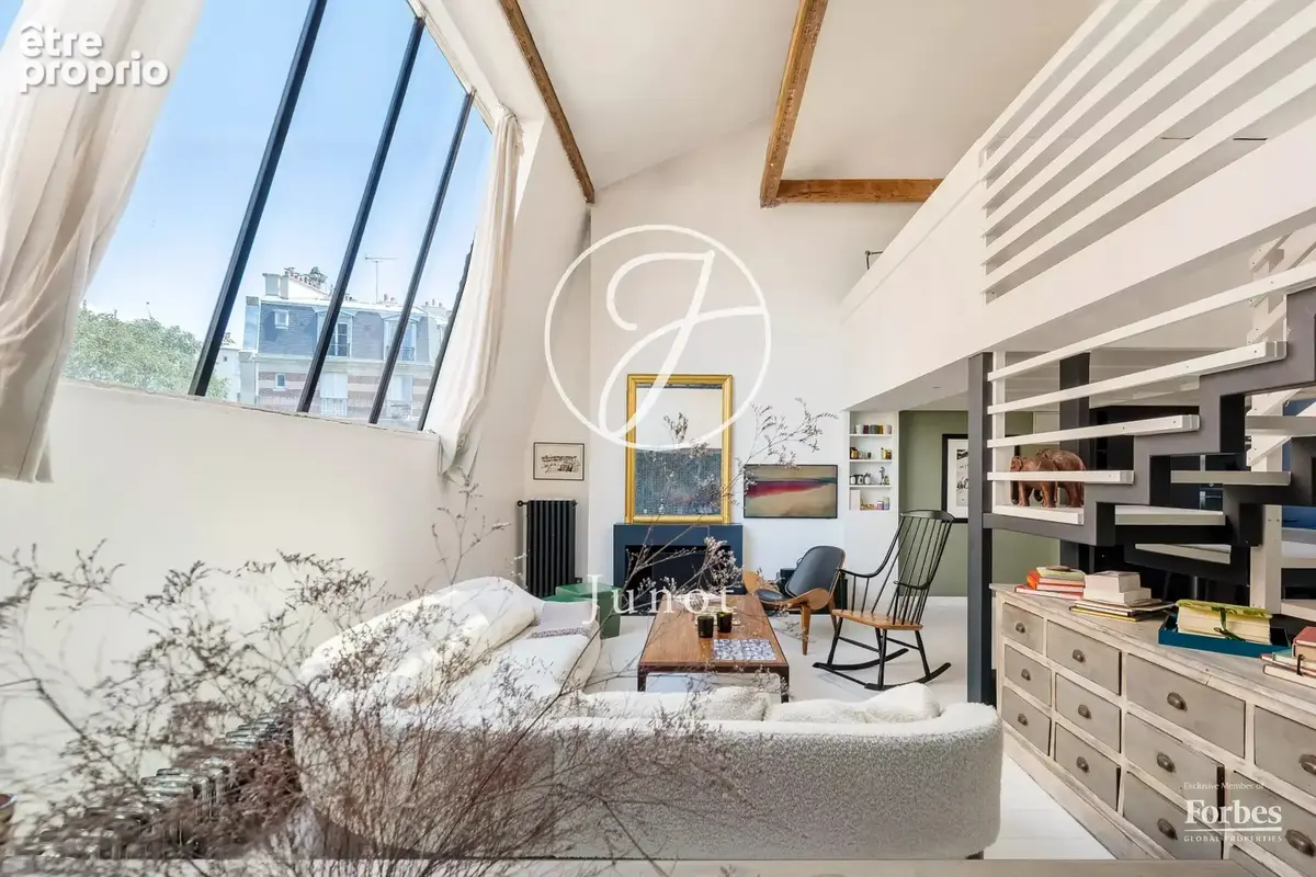 Paris 18e - MONTMARTRE / CAULAINCOURT - Atelier d'artiste - 88,26m² au sol - 77,55m² Carrez - 2 chambres - Dernier étage - photo 2
