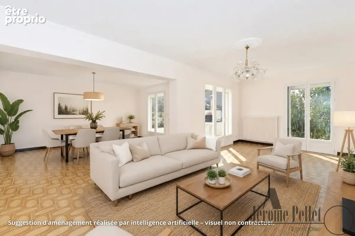 Communay - Les Chanturières :  Maison familiale 4 chambres avec jardin - photo 2