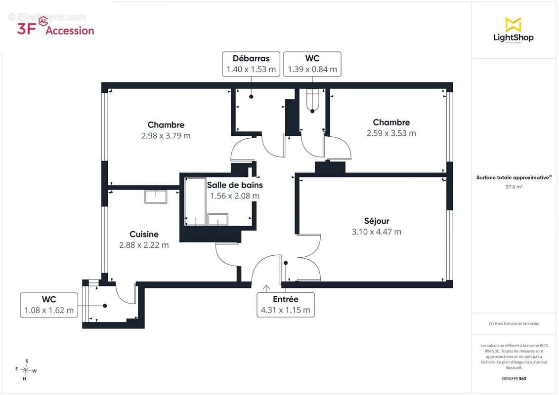 Appartement T3 de 58,5 m² avec cave – Maisons-Alfort - photo 9