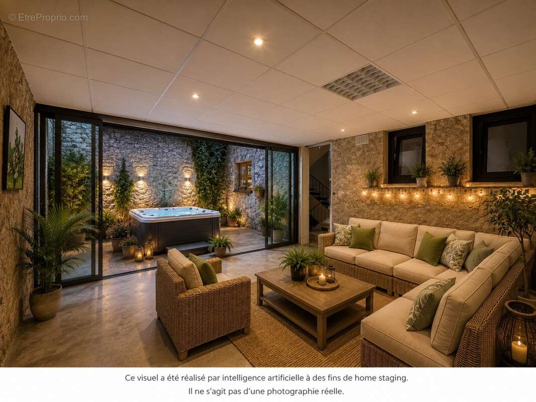 Maison en pierre rénovée avec grand garage, terrasse, cour et terrain – Siran (34210) - photo 3