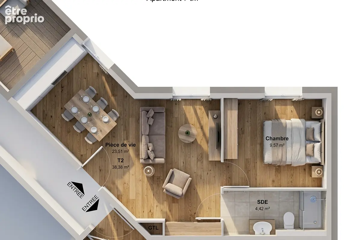 Photo Appartement à Bonson au prix de 105 000€