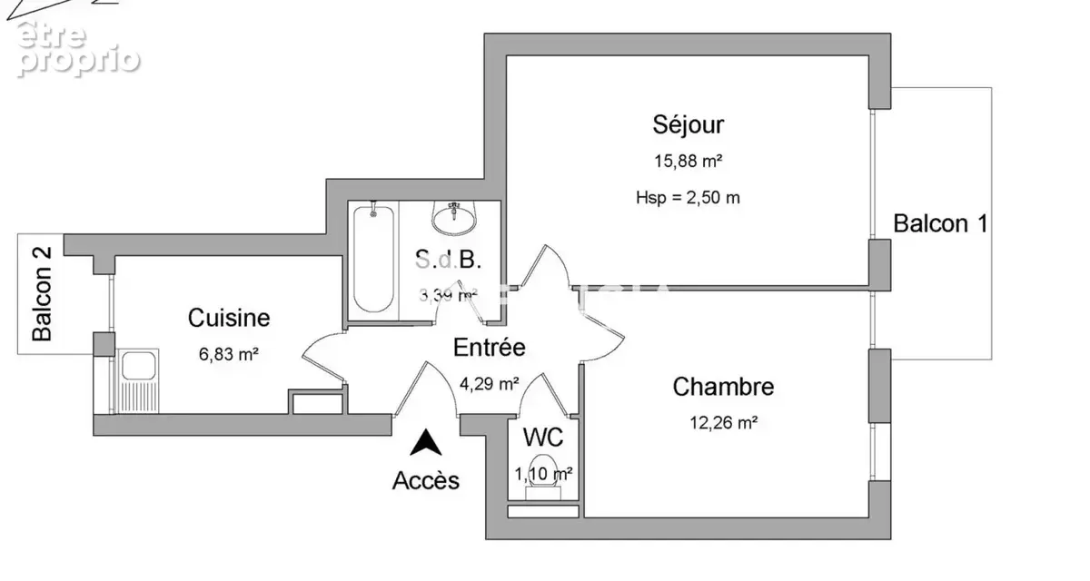 Strasbourg neudorf - appartement 2p 43m² - photo 4