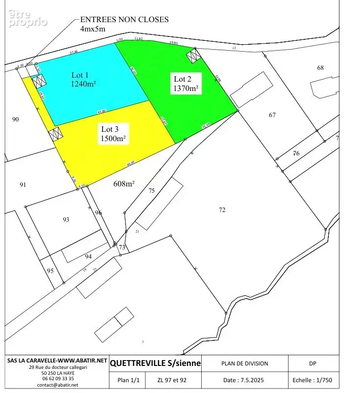 Entre COUTANCES et GRANVILLE, 1296m² de terrain à bâtir - photo 3