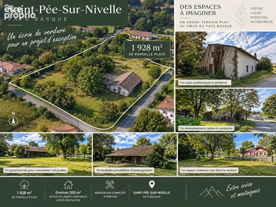 Saint-Pée-sur-Nivelle Une bâtisse du XVIIIᵉ à réinventer, près de 200 m² de potentiel - photo 4