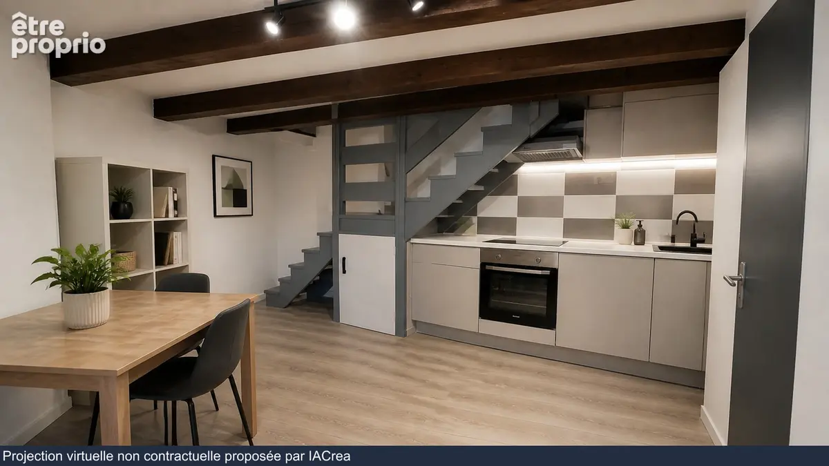 Appartement T1 en duplex  de 27.82 m²  vendu loué  - DOL DE BRETAGNE CENTRE - photo 2