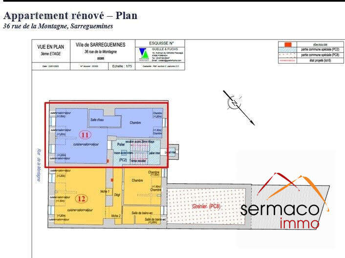 plan - Appartement à SARREGUEMINES