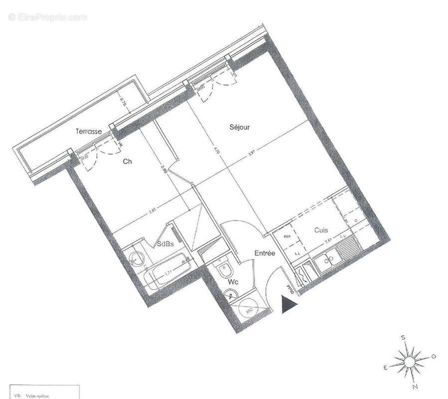 2 pièces La Garenne -Sartoris - 2 pièces 39.20 m² - Vue dégagée - photo 3