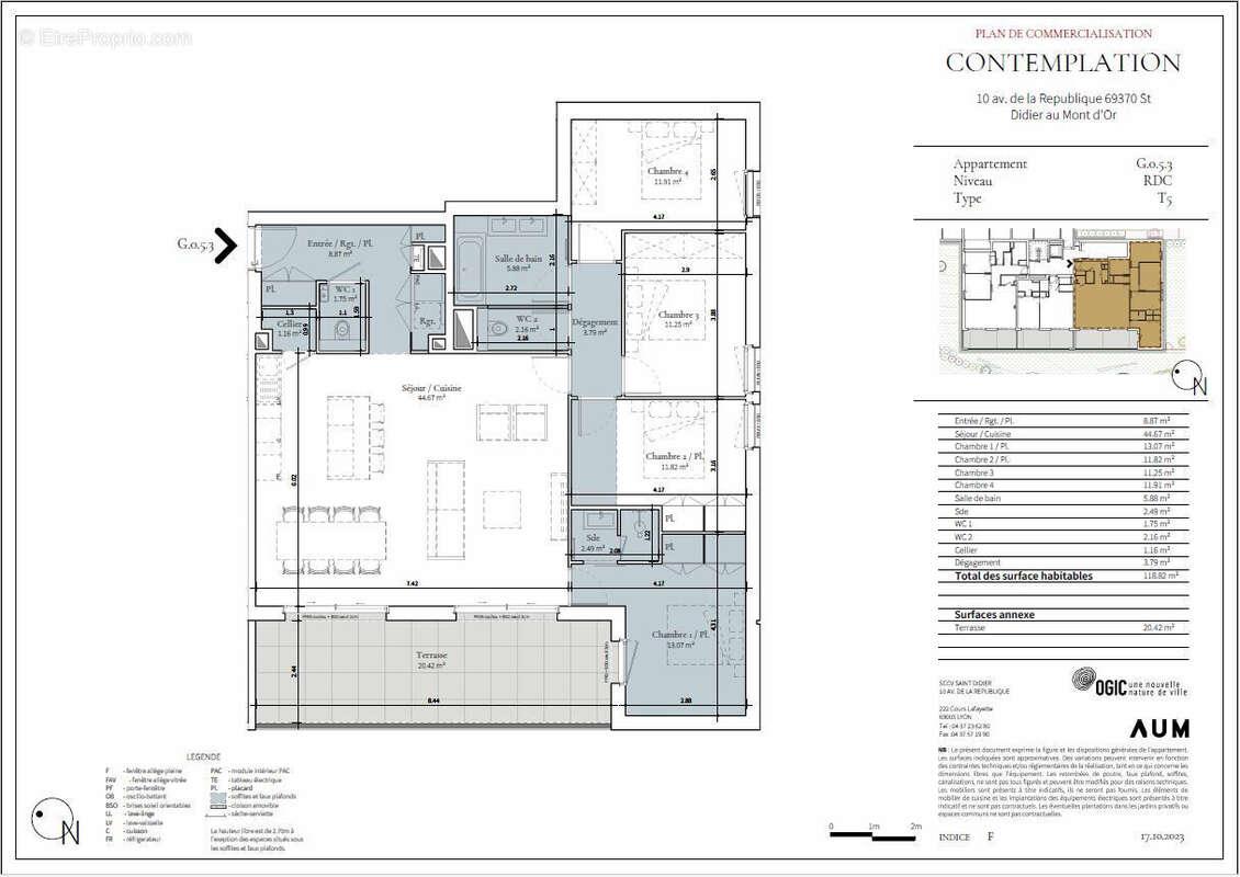 Appartement à SAINT-DIDIER-AU-MONT-D&#039;OR