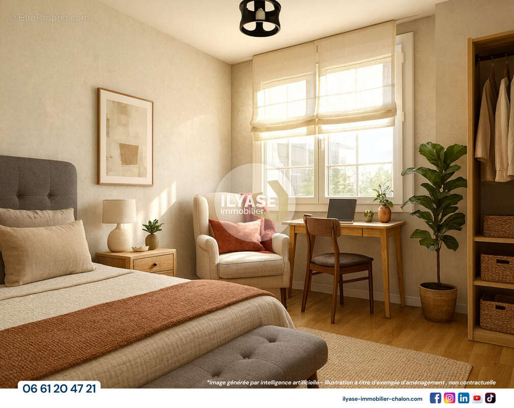 Appartement T4  75 m2  Balcon, garage fermé et cave - photo 12