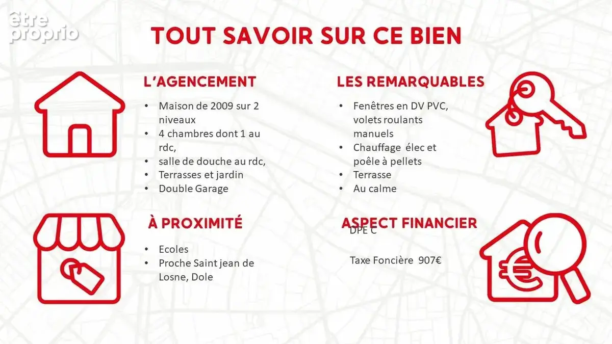 Saint Symphorien sur Saône, Maison de 120,87 m² , 4 chambres, double garage, terrain 696m² - photo 2