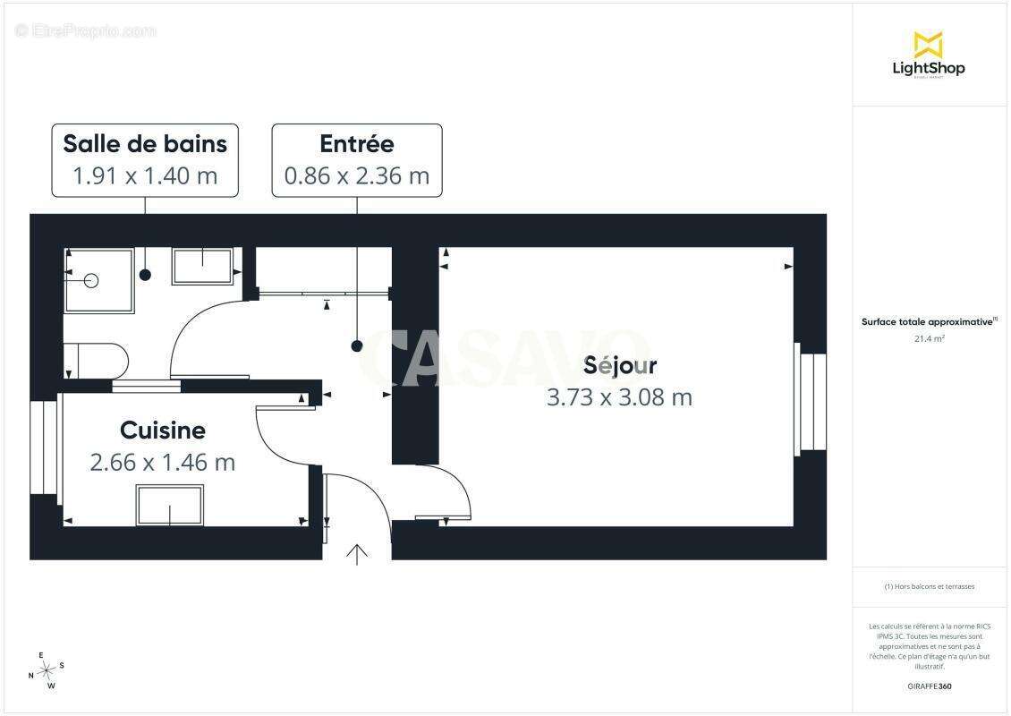 Vente Appartement 1 pièce de 22m² - 92120 Montrouge - photo 2